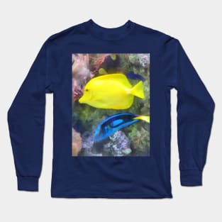 Fish - Yellow and Blue Tang Fish Long Sleeve T-Shirt